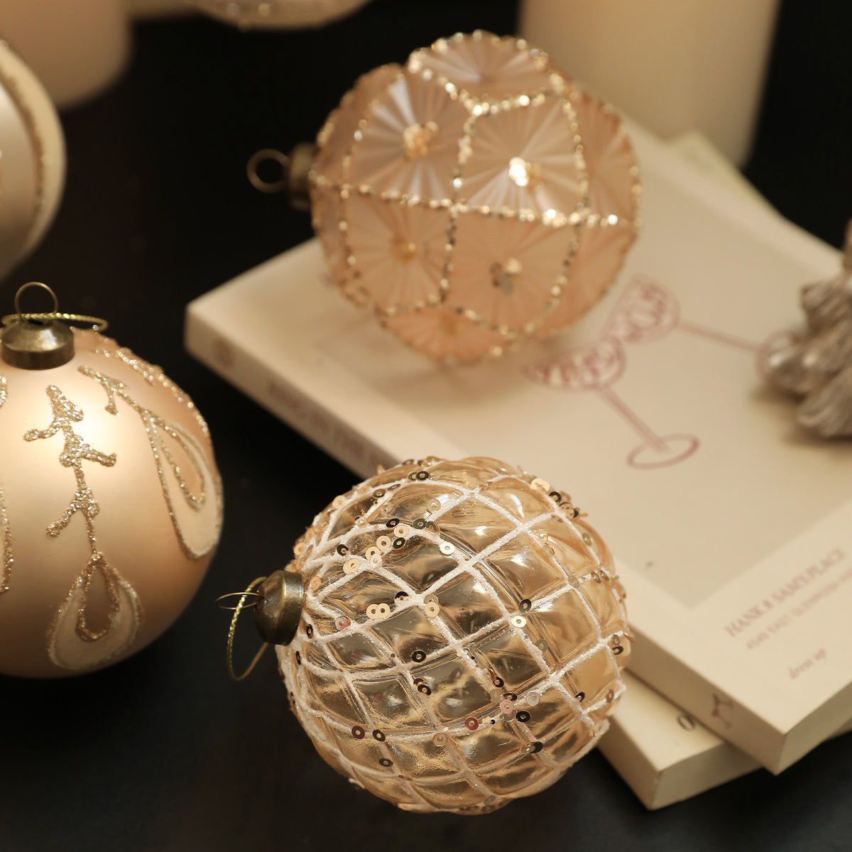 The Fluffy One Gold Metallic Textured Bauble Collection