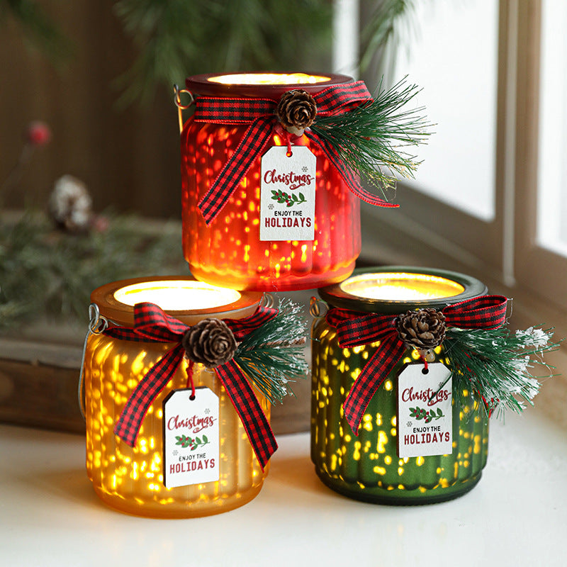 The Fluffy One Christmas Votive Candle Holder Set