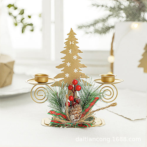 The Fluffy One Christmas Centerpiece Tray with Tree and Deer