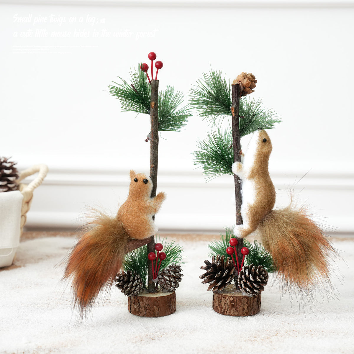 The Fluffy One Wooden Ladder Shelf with Mini Decorations